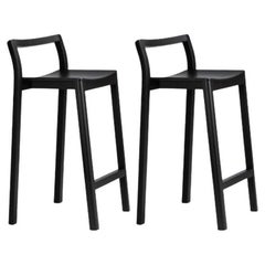 Set of 2, Halikko Stool Backrest, Black by Made By Choice