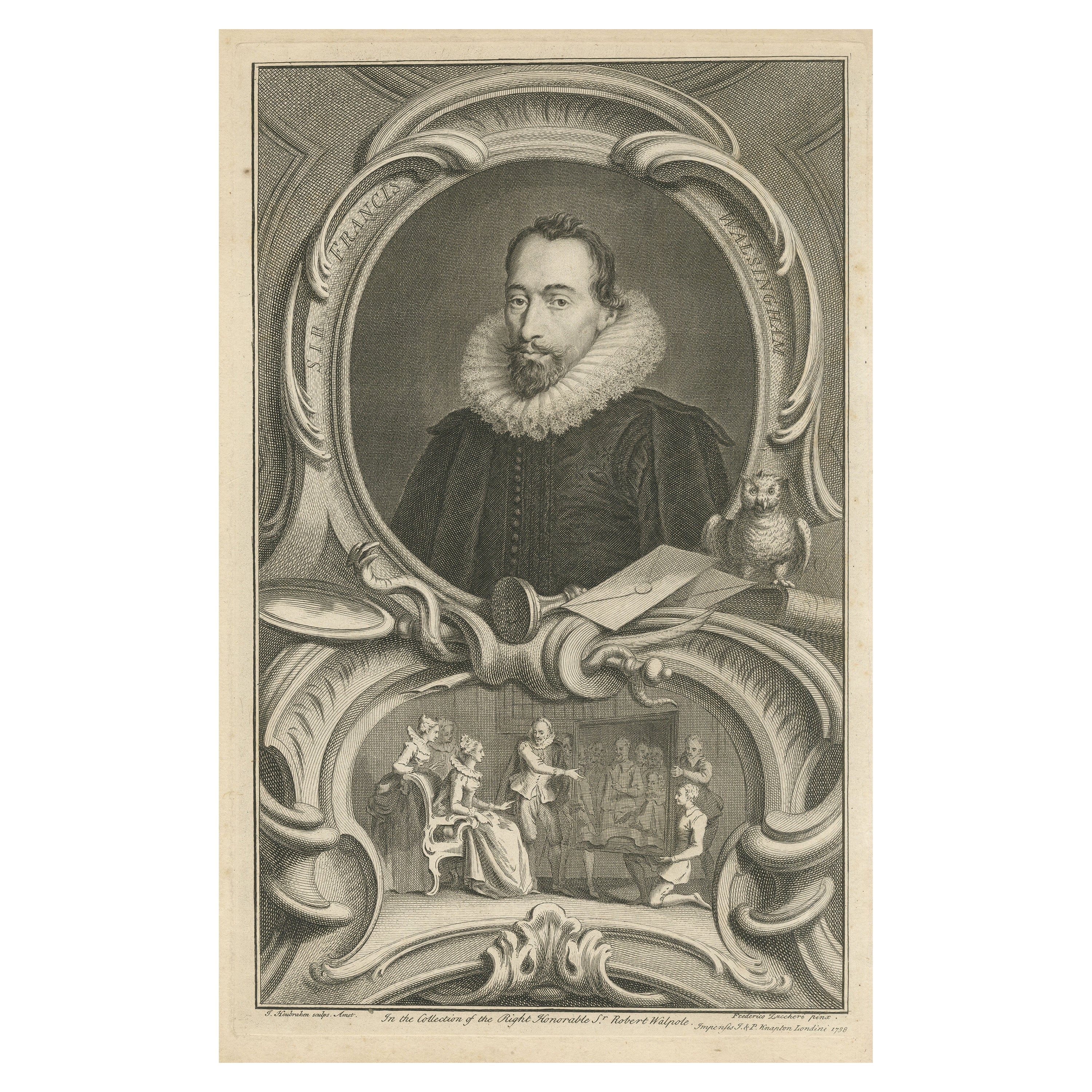 Antique Portrait of Sir Francis Walsingham For Sale