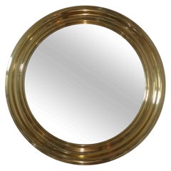 Vintage Italian Round Brass Mirror