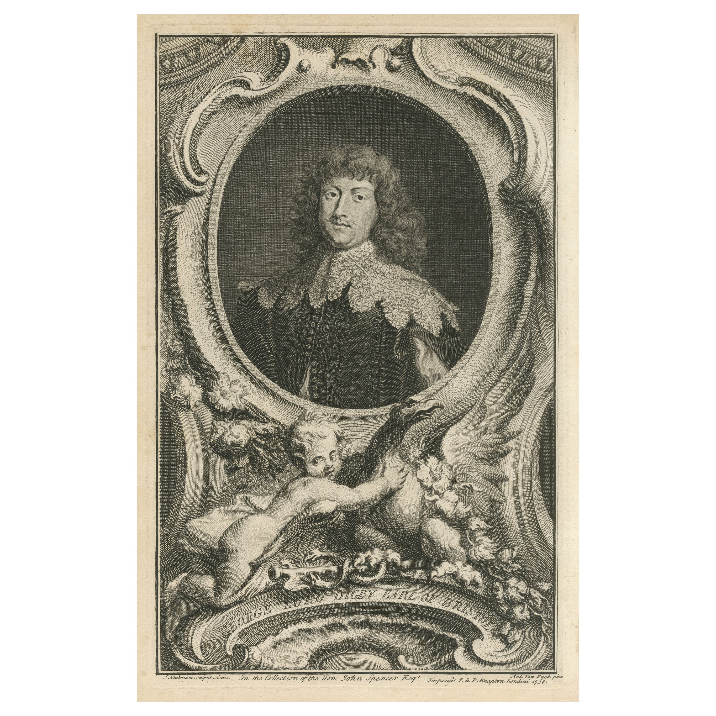 Antikes Porträt von George Digby, 2. Earl of Bristol im Angebot