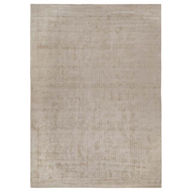 Rug and Kilim’s Modern Rug in Solid Beige For Sale at 1stDibs