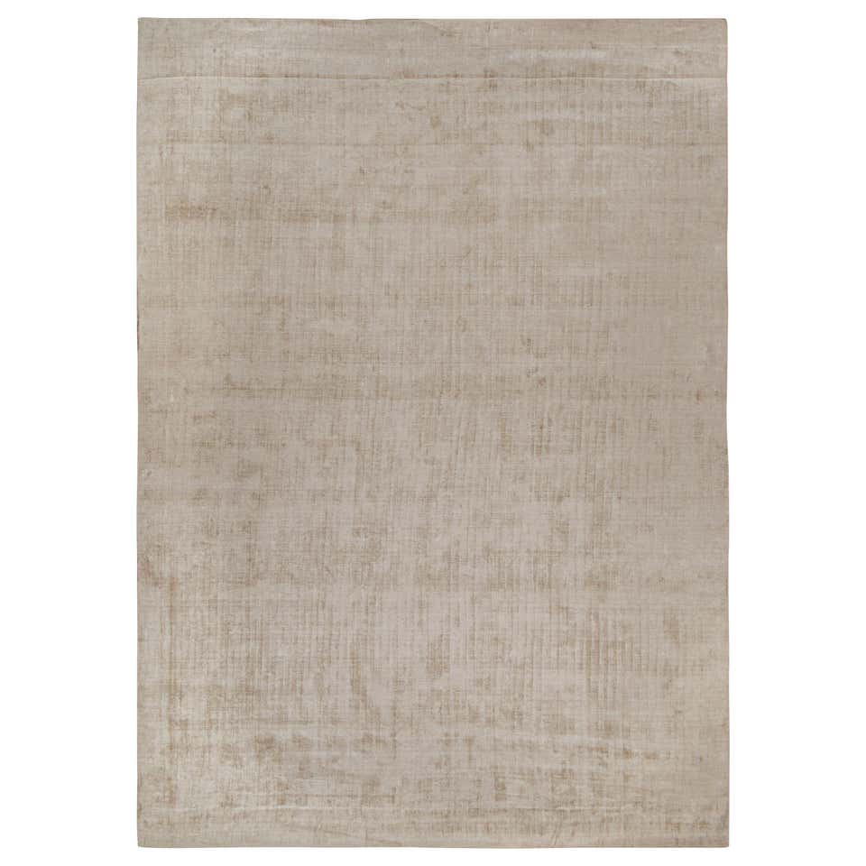 Rug and Kilim’s Modern Rug in Solid Beige For Sale at 1stDibs