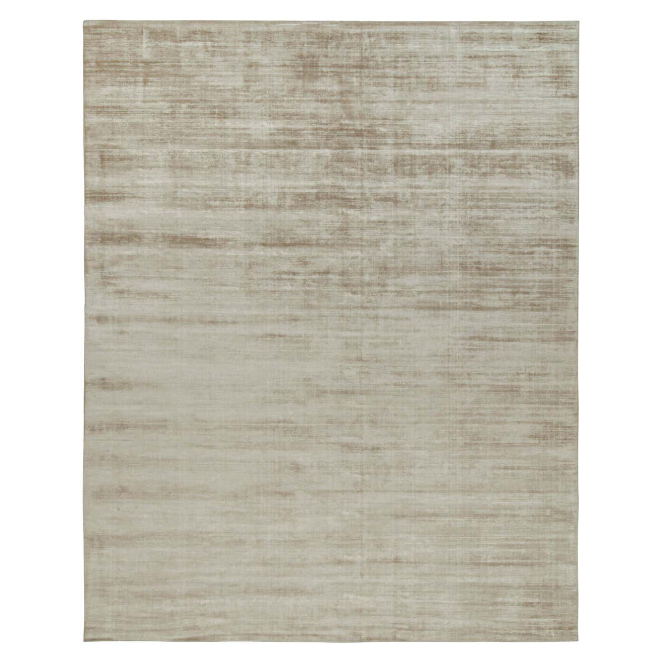 Rug and Kilim’s Modern Rug in Solid Beige For Sale at 1stDibs