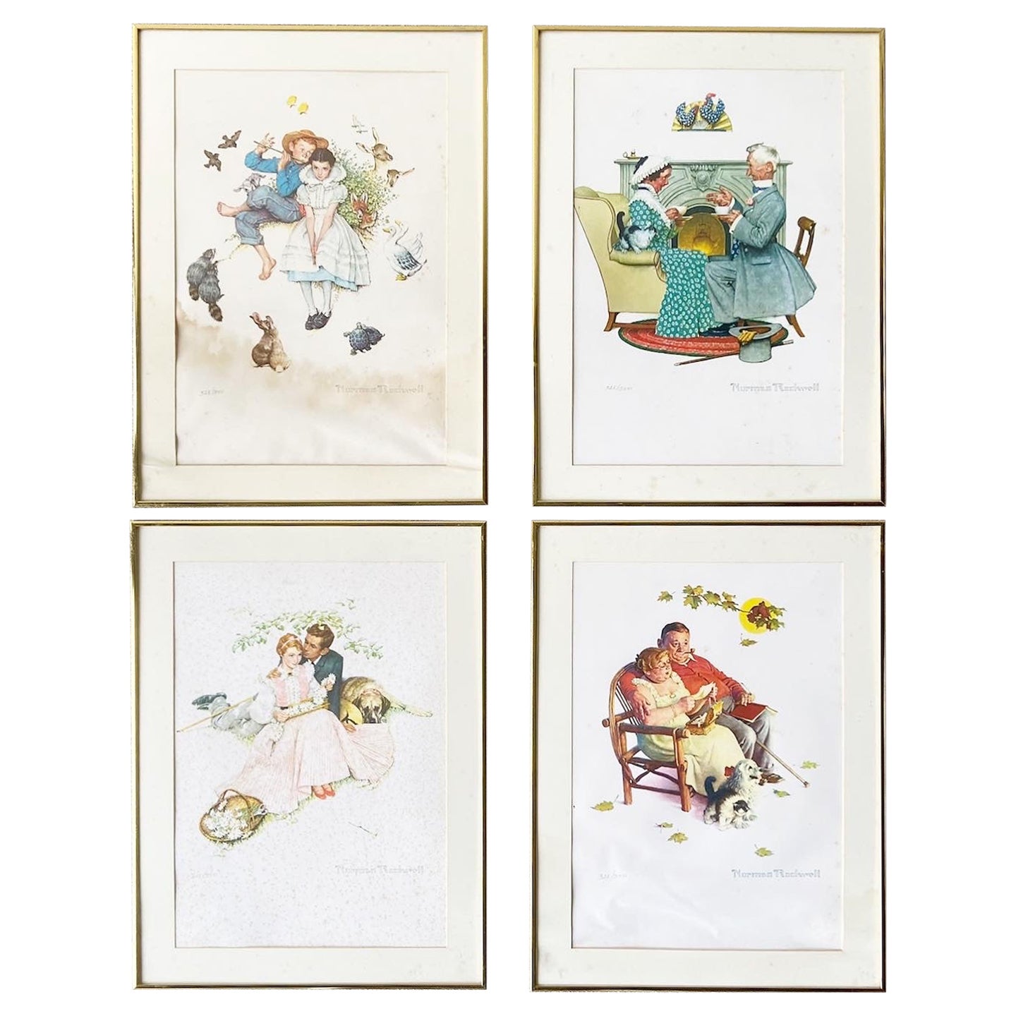 Collection Norman Rockwell Prints 328/350, 4 Pieces