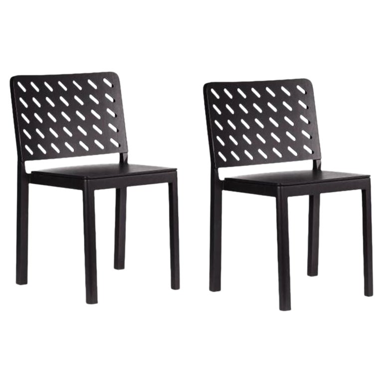 Set of 2, Black Laulu Dining Chairs by Made by Choice