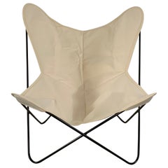 Retro Dead Stock Solid Iron Butterfly Canvas Chairs