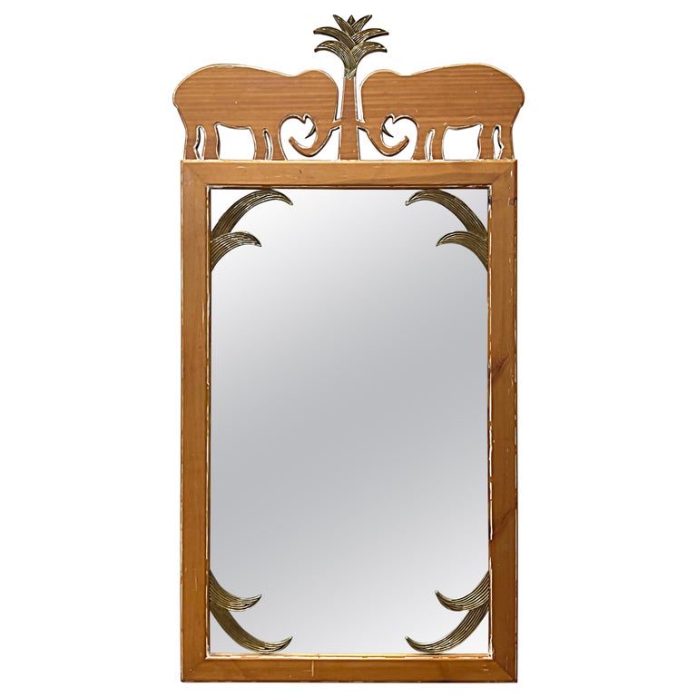 Miroir Mural Vintage En Osier Style Boho Côtier - Marque Dolphin & Flamingo - Occasion