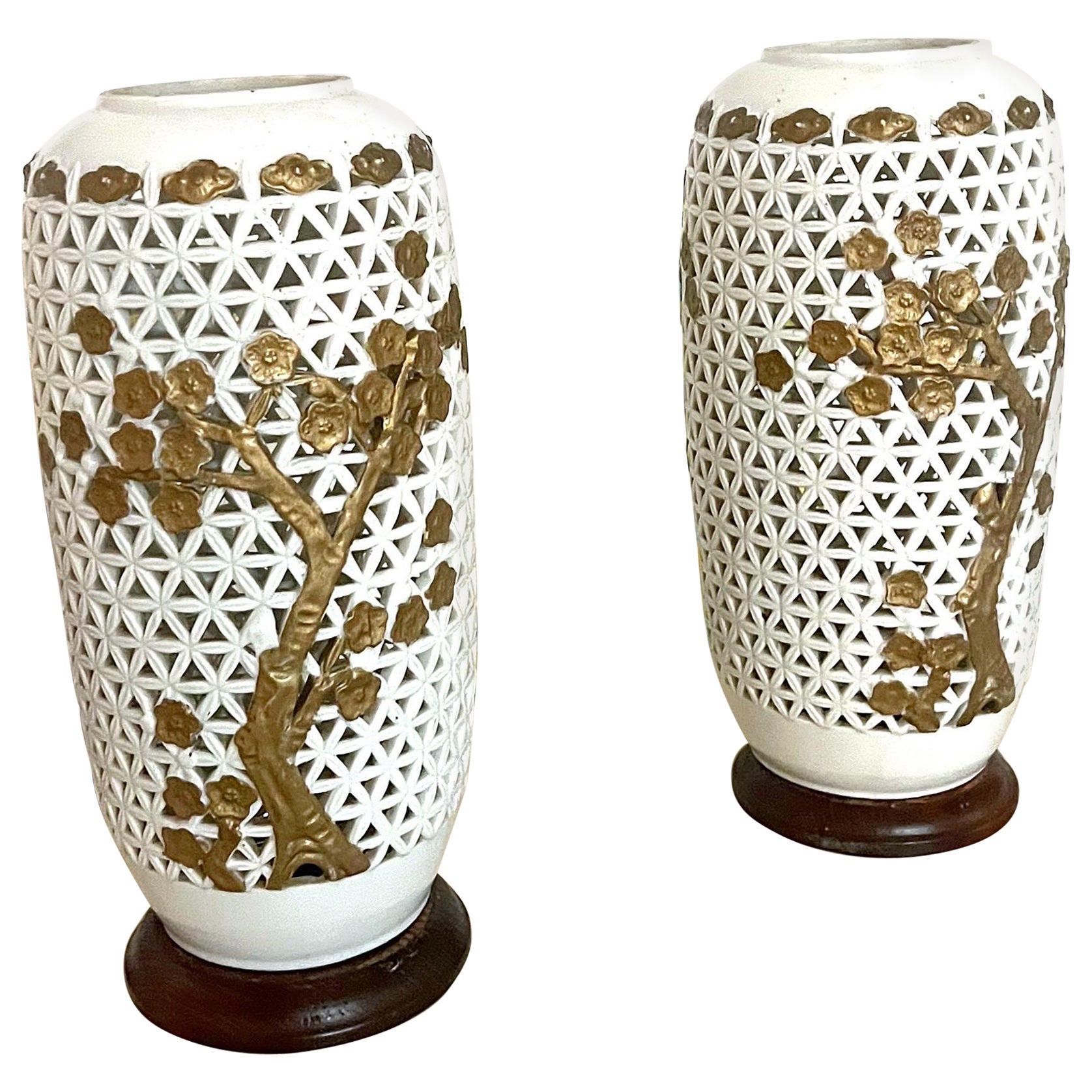 Pair of Blanc De Chine Chinese Porcelain Vases