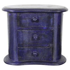 Antique Salesman Sample Kidney Bean Dresser Chest of Drawers Blue Dresser Pine