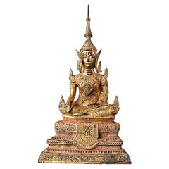 Antique Thai Bronze Buddha Statue from Thailand