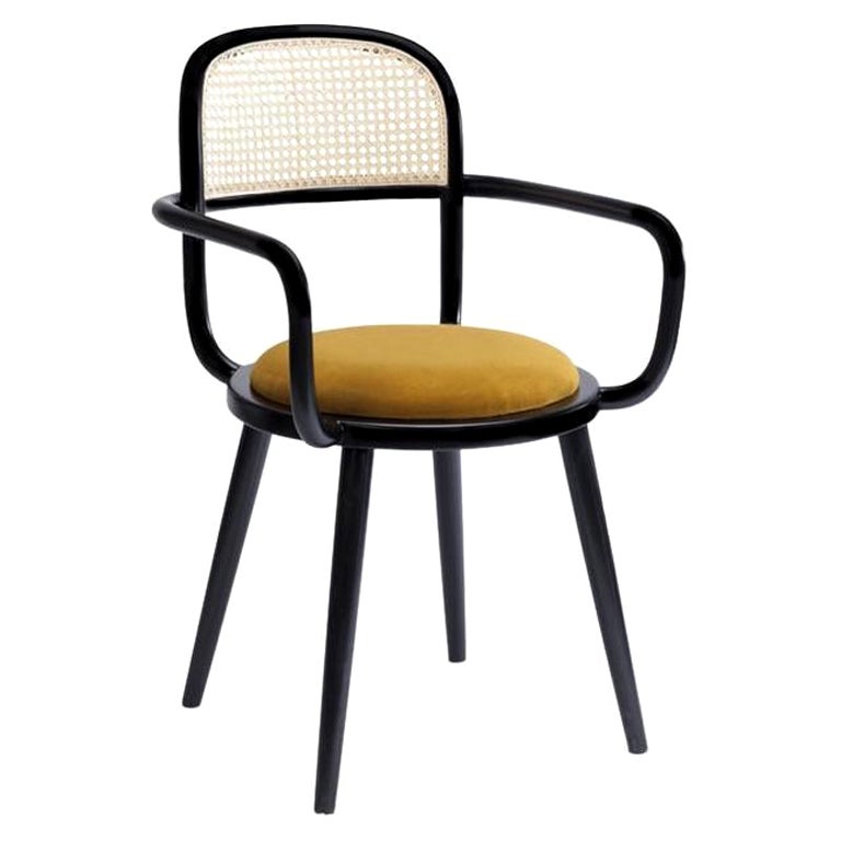 Luc Dining Chair with Beech Ash-056-5 and Corn For Sale