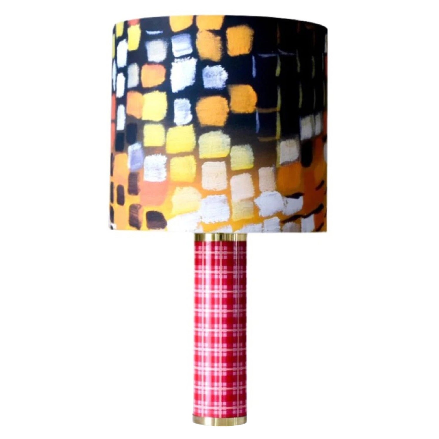 "Red Plaid" Table Lamp by Ashley Longshore x Ken Fulk, 2021 For Sale