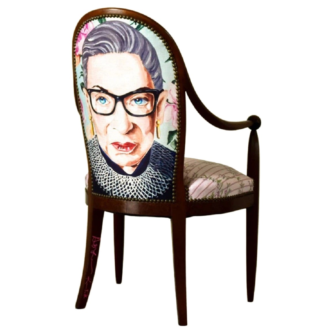 "Ruth Bader Ginsburg" Dining Chair by Ashley Longshore x Ken Fulk, 2021 For Sale
