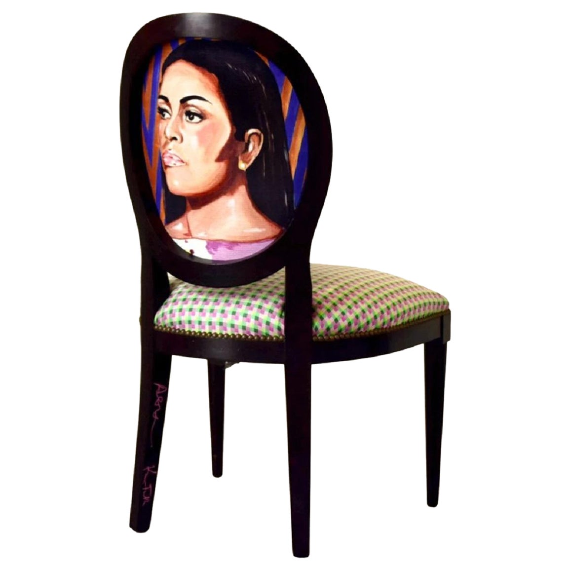 "Michelle Obama" Dining Chair by Ashley Longshore x Ken Fulk, 2021