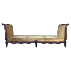 19. Jahrhundert Franz�ösisch Louis XV Periode geschnitzt Nussbaum Daybed