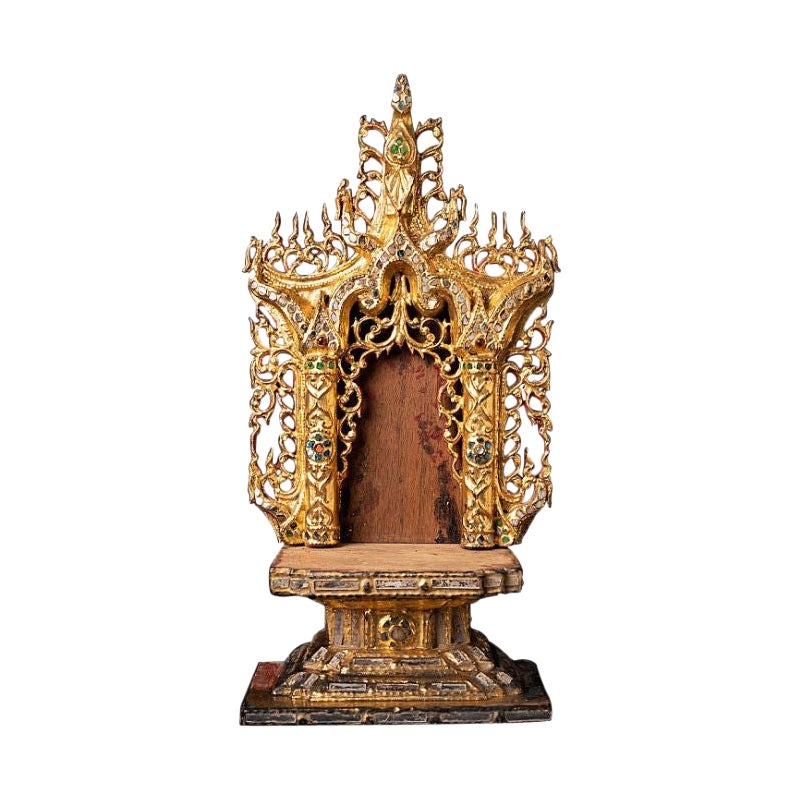 Antique Wooden Burmese Throne from Burma For Sale