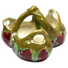 Vintage Art Nouveau Handmade and Hand Glazed Planter Jardinière, 1930, Belgium