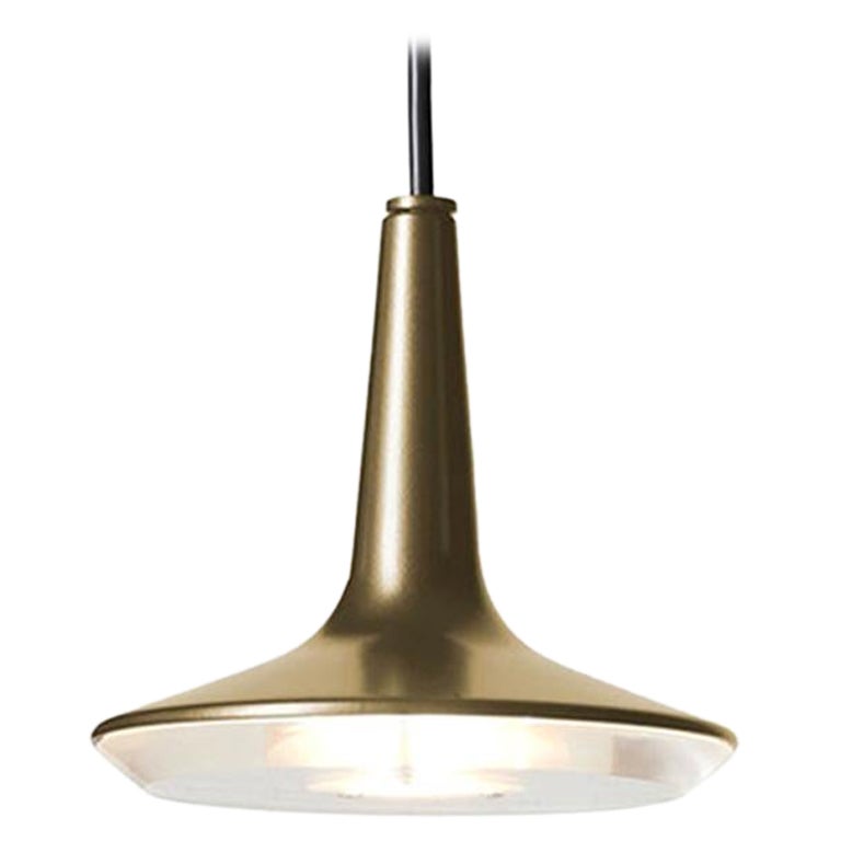 Francesco Rota Suspension Lamp 'Kin' 478 Satin Gold by Oluce For Sale