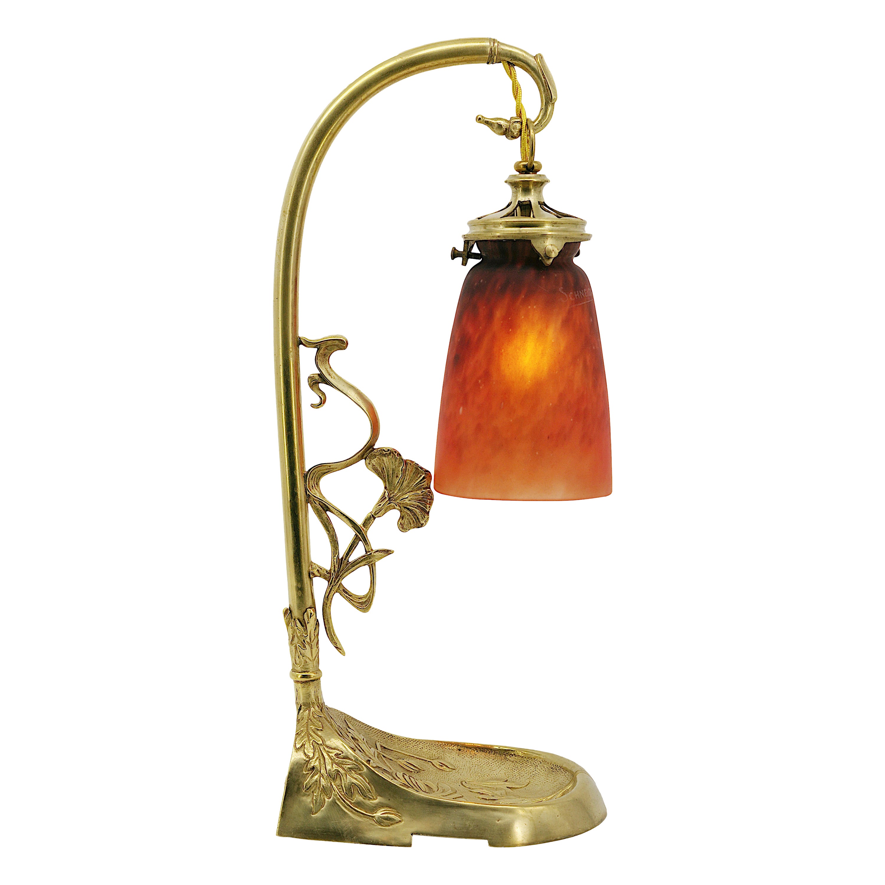 Charles Schneider French Art Deco Lamp, 1924-1928
