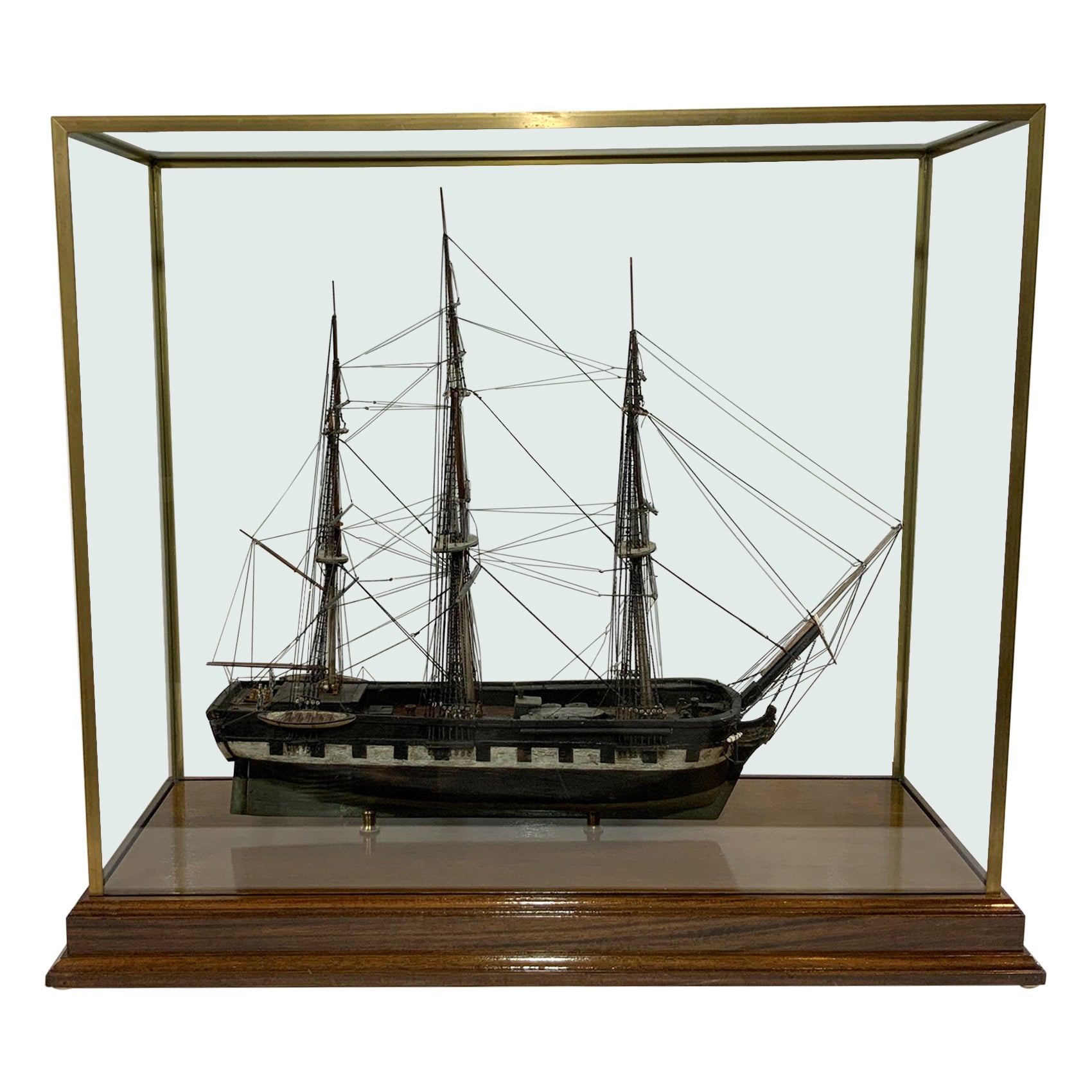 Antique Model of the Packet Ship “Lady Gay” of Newbury Mass For Sale
