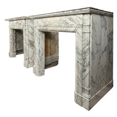 Set Of Two Art-Deco Marble Fireplace Surrounds 