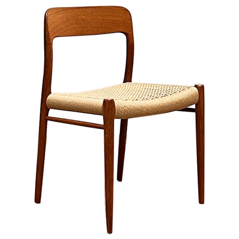 Mid-Century Teak Dining or Side Chair #75 by Niels O. Møller for J. L. Moller For Sale