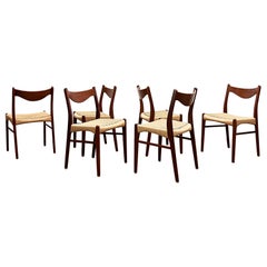 Dänische GS60 Stühle aus der Jahrhundertmitte in Teakholz von Arne Wahl Iversen für Glyngøre 