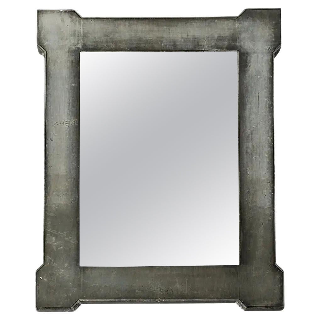 20th Century Metal Wall Mirror Dated 1973
