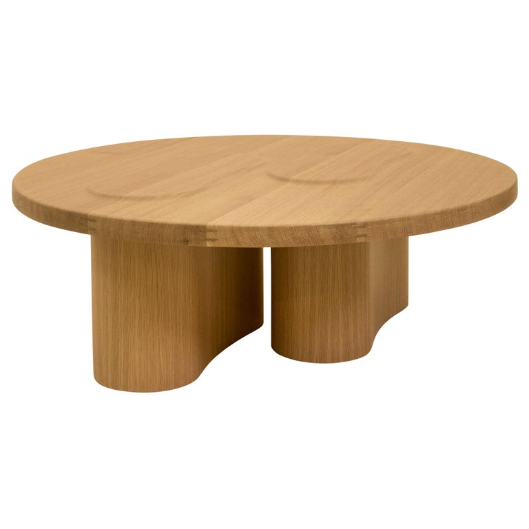 Solid Oak and Veneer Coffee Table by Helder Barbosa For Sale at 1stDibs