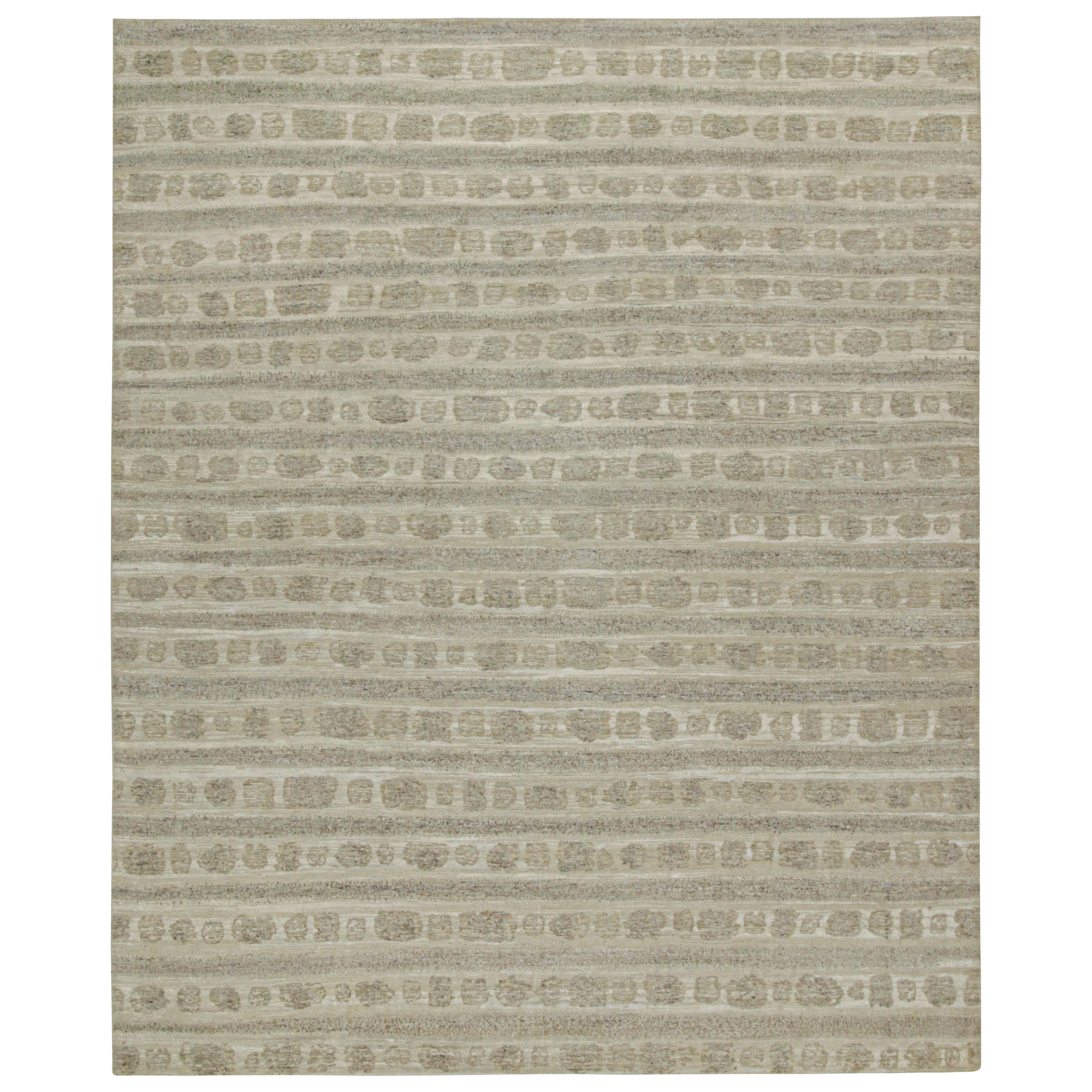 Alfombra abstracta de Rug & Kilim con motivos beige y gris