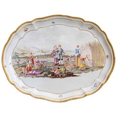 Oval Plate with Harvest Scene, Nymphenburg, C. 1770-75