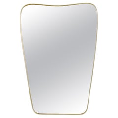 Gio Ponti Brass Mirror, circa 1950, Italy