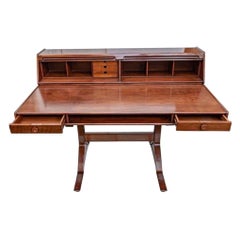 1950s Rosewood Desk by Gianfranco Frattini Design, Italy
