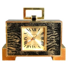 Cartier 'Leopard Print' Travel Alarm Clock