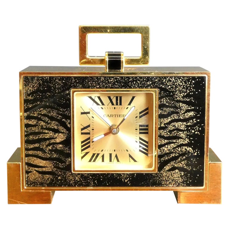 Cartier 'Leopard Print' Travel Alarm Clock For Sale at 1stDibs