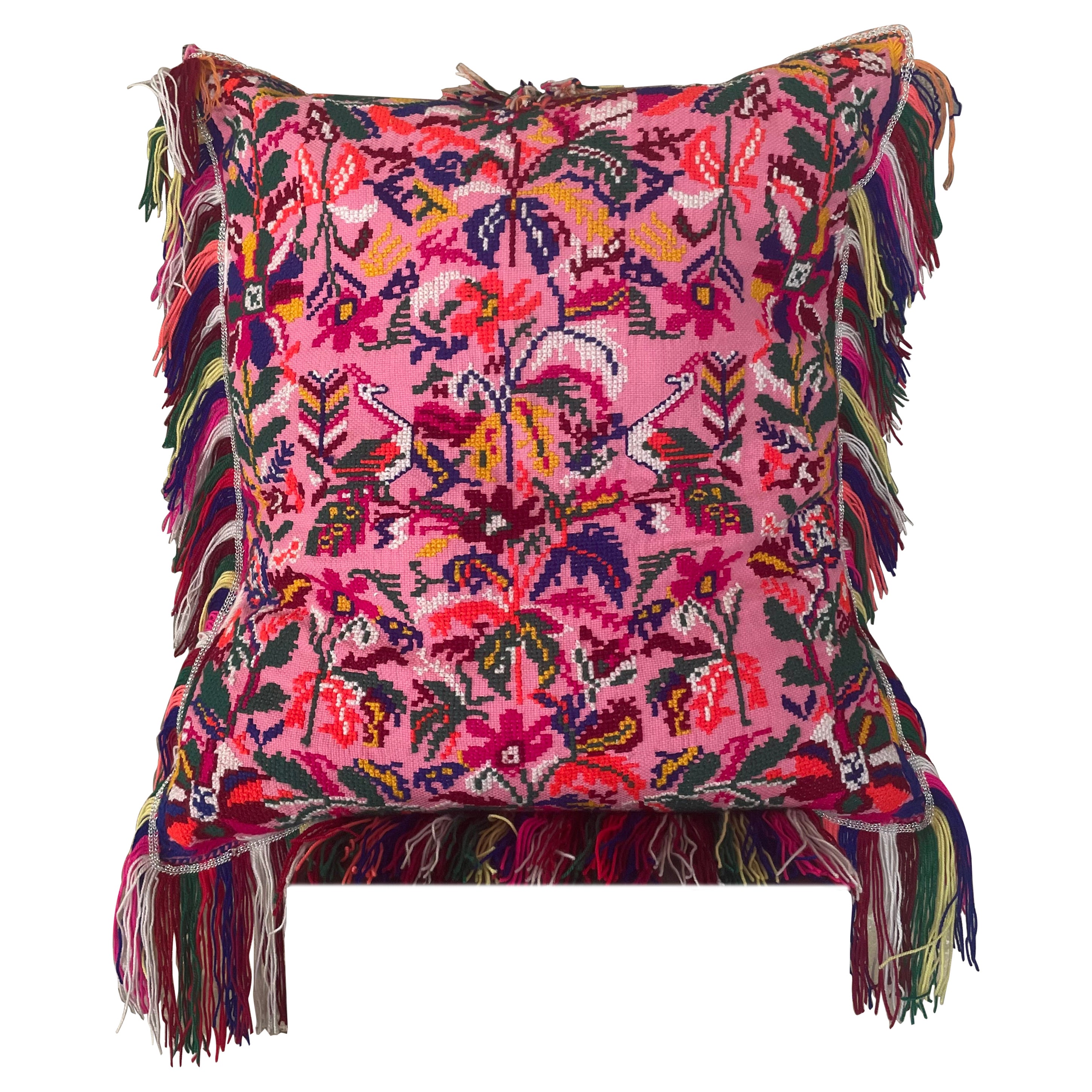 ROSE FOLKTALES - Contemporary Cushion Collection from North Macedonian Textiles  For Sale