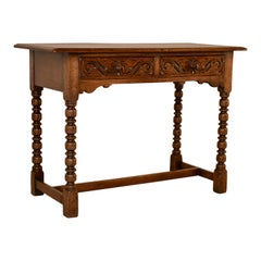 Late 19th Century English Oak Console Table