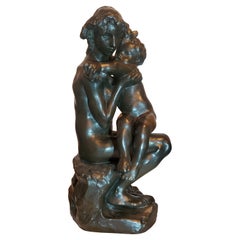 Original Bronze Sculpture of Frère Et Soeur Brother & Sister by Auguste Rodin