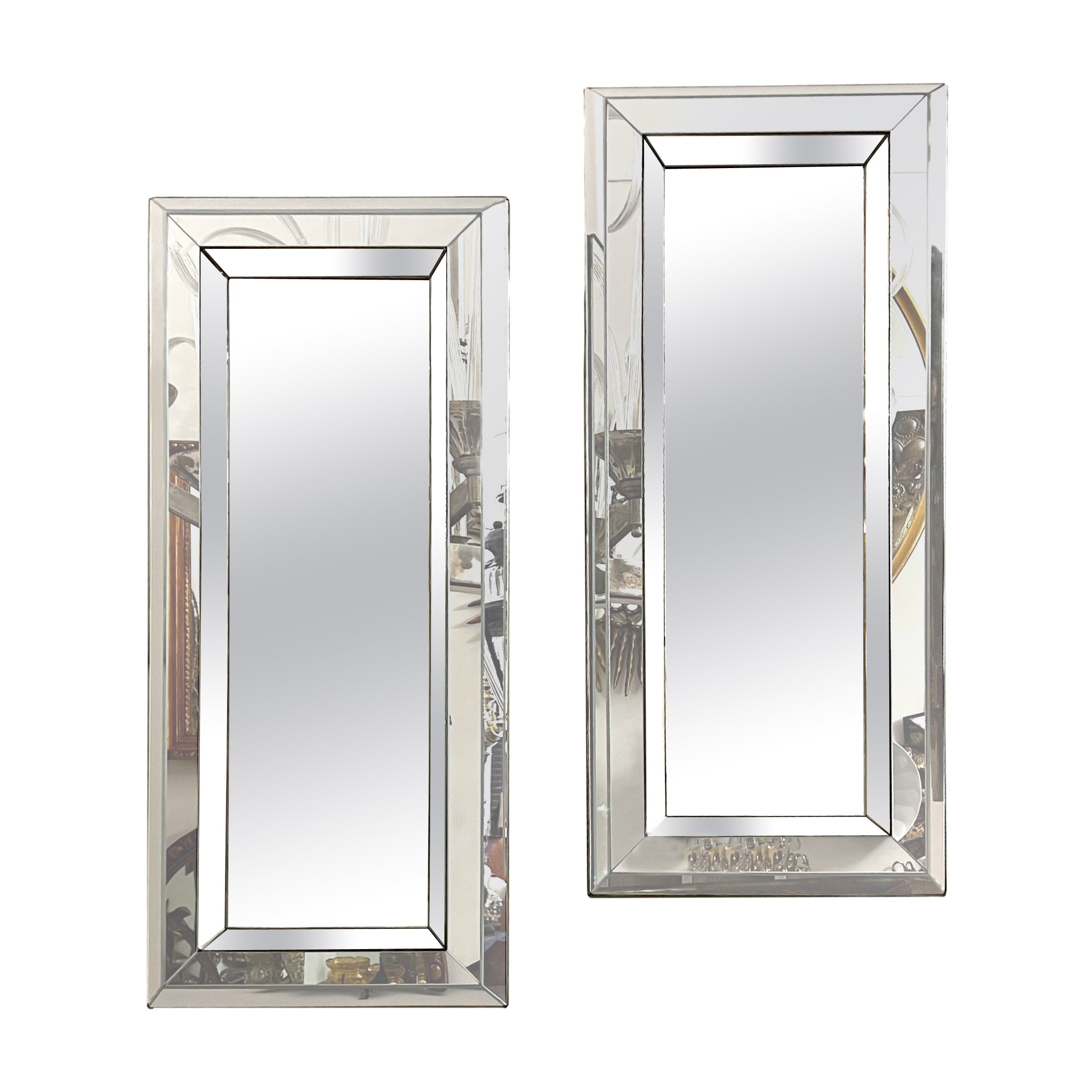 Pair of Micentury Mirrors For Sale