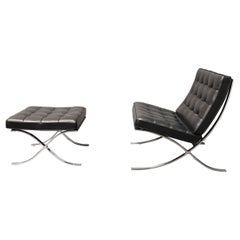Mies van der Rohe for Knoll Barcelona Chair and Stool