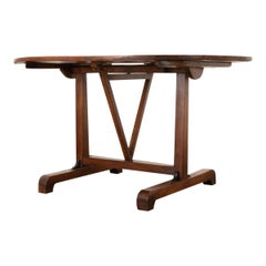 Antique French, 19th Century, Walnut Vendange Table