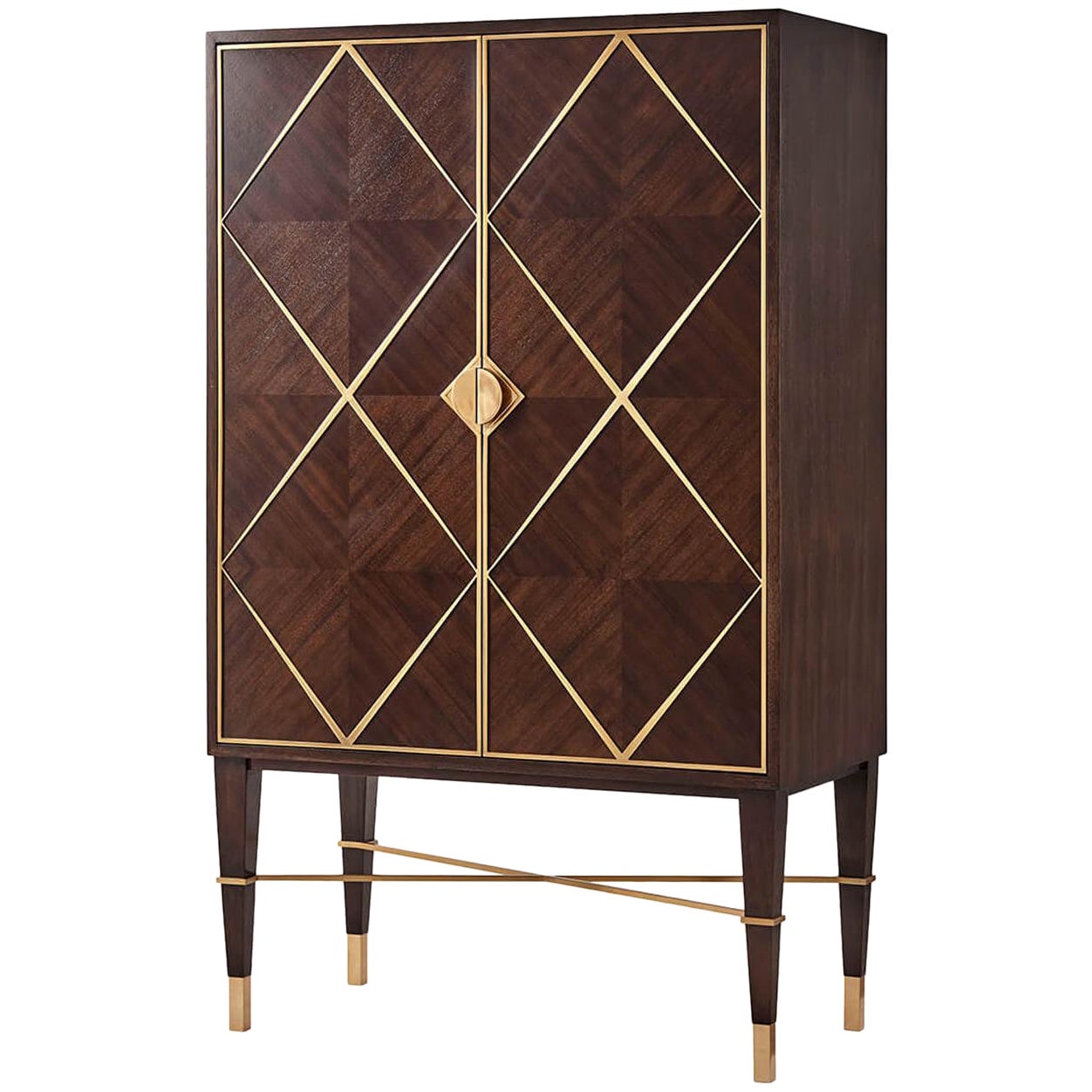 Midcentury Mahogany Bar Cabinet For Sale