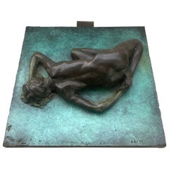 Robert Graham bronze nude sculpture, /wall/table Title"Jennifer"4/10, 1996."RG"