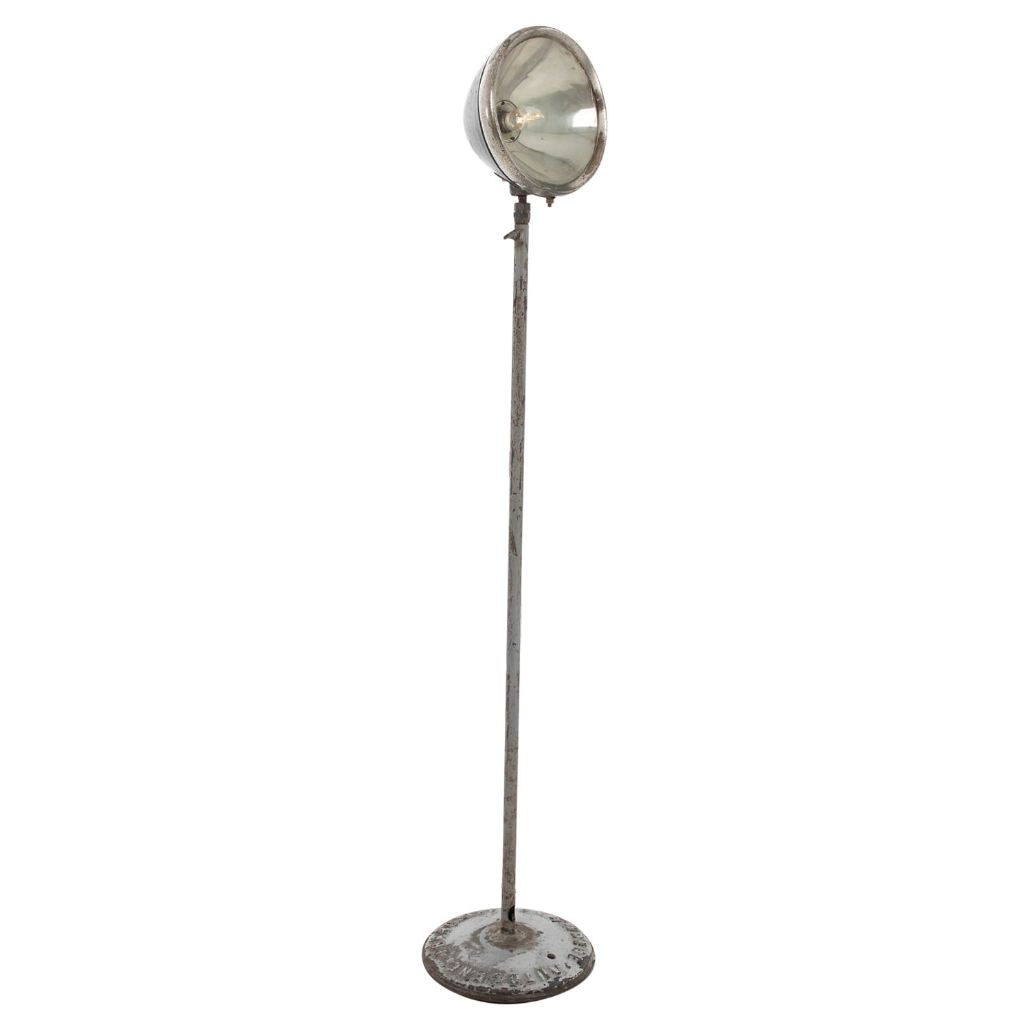 Industrial French Floor Lamp, circa 1950s For Sale