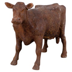 Antique Butcher’S Shop Display Cow in Cast Iron, circa 1900