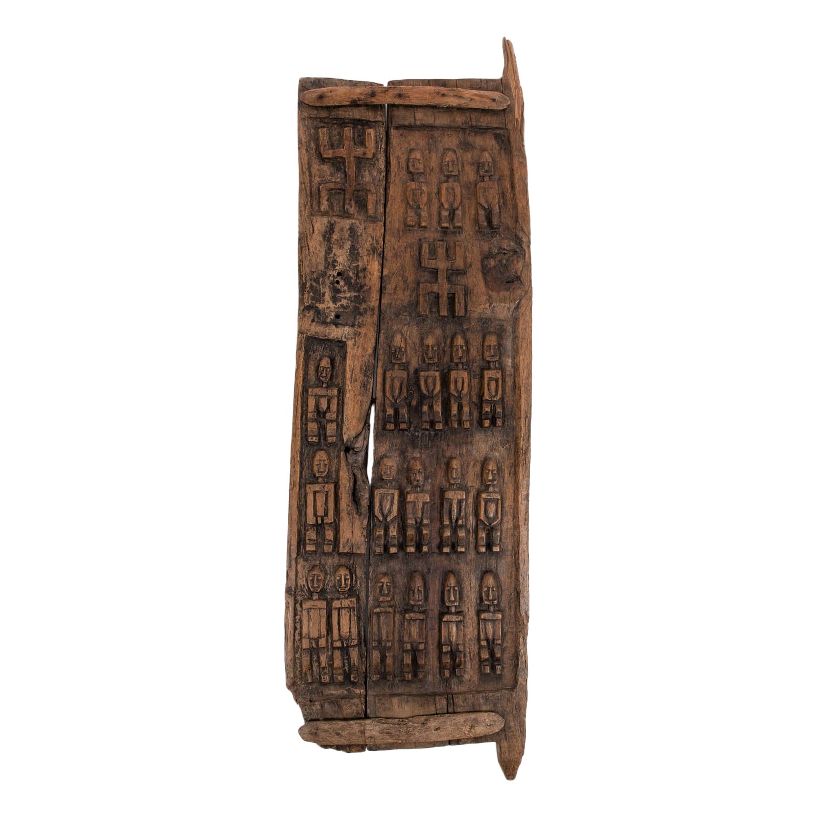 Finely Carved Dogon Door from Mali, Circa 1890 For Sale