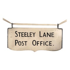 Double-Sided Steeley Lane Post Office Sign, circa 1920s