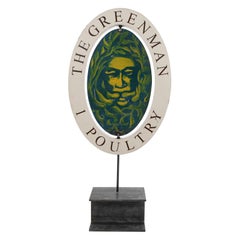 Vintage Green Man Original London Pub Sign