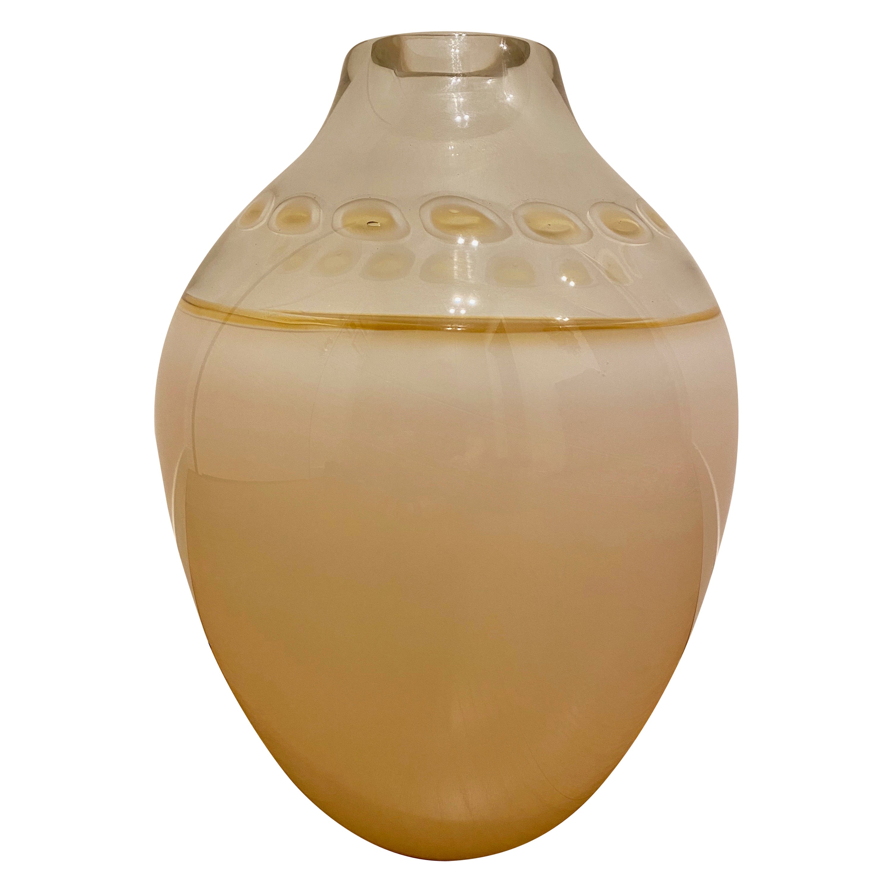 Alfredo Barbini (1912 - Murano - 2007). A Murano 1970s Large Vase.  For Sale