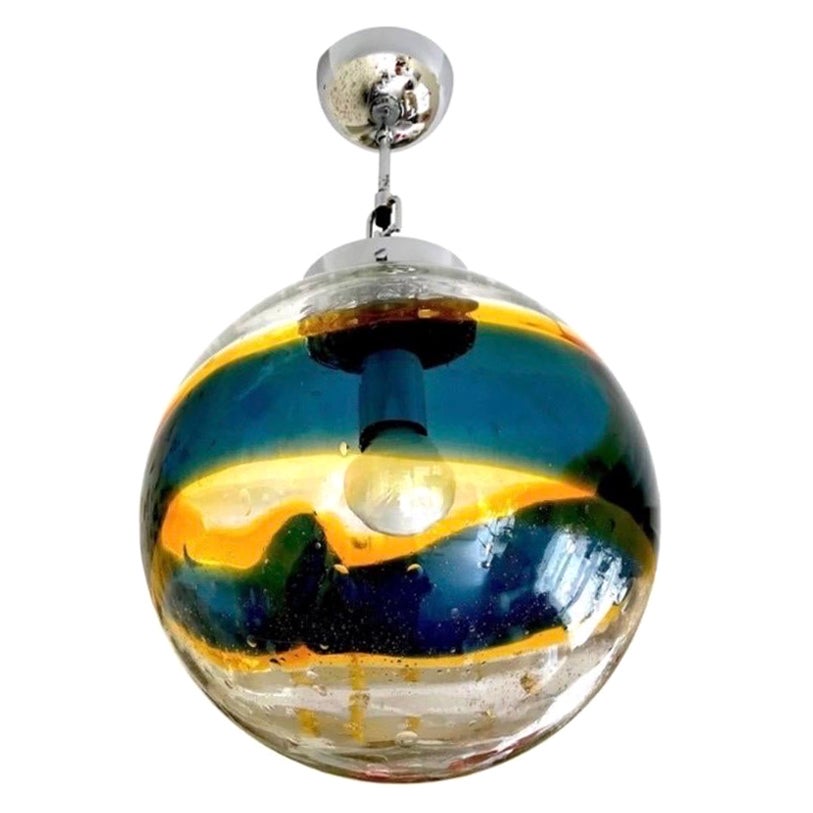 Vistosi globe with Glass Murano bicolore, Italy, 1970 For Sale